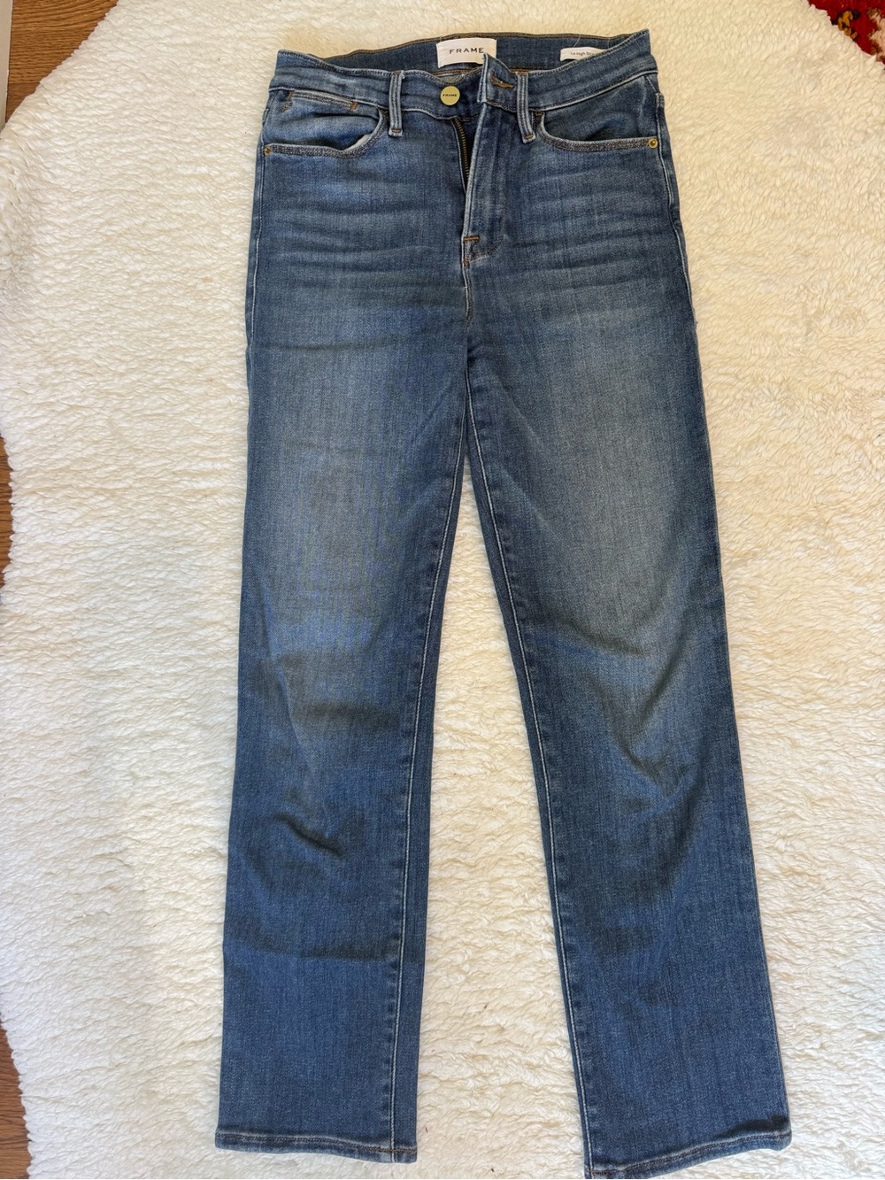 Frame Denim Women's Le High Straight Jeans in Bestia. Size 25.